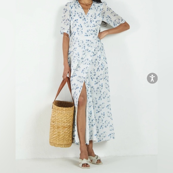 NWOT - Reistor Summer Rains Wrap Dress - Size L - Picture 1 of 4